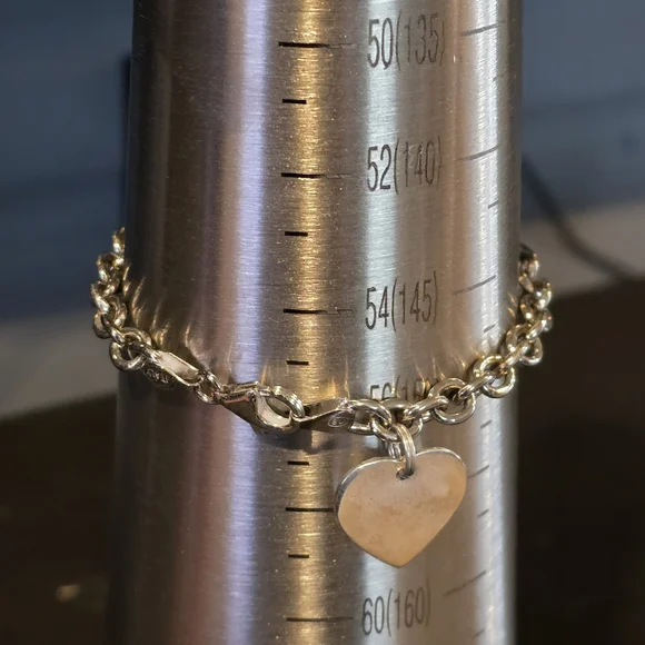 Sterling Silver Heart Charm Bracelet - Picture 6 of 9